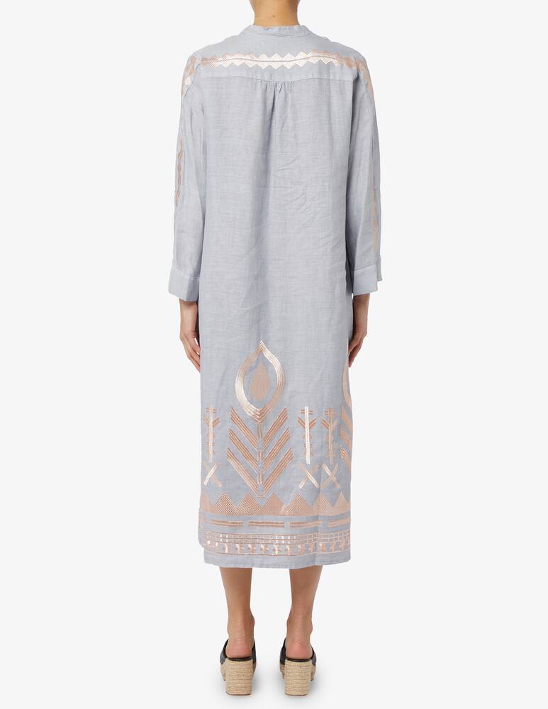 rinascente Greek Archaic Kori Kaftano lungo lino v neck