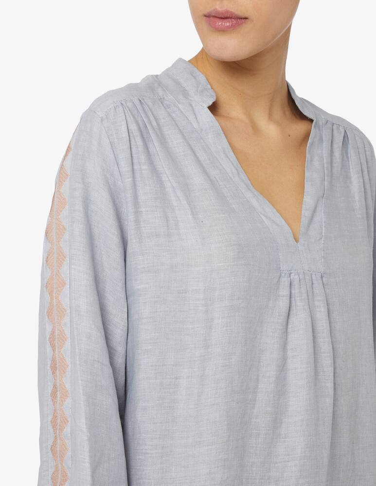 rinascente Greek Archaic Kori Kaftano lungo lino v neck