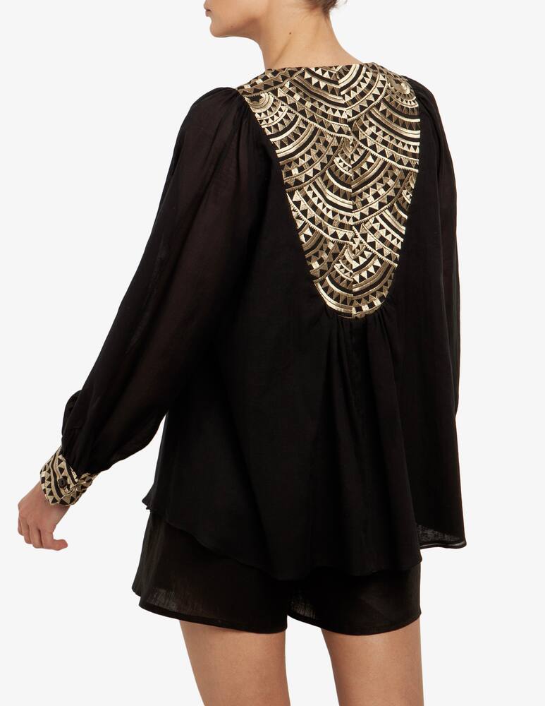 rinascente Greek Archaic Kori Blusa in lino