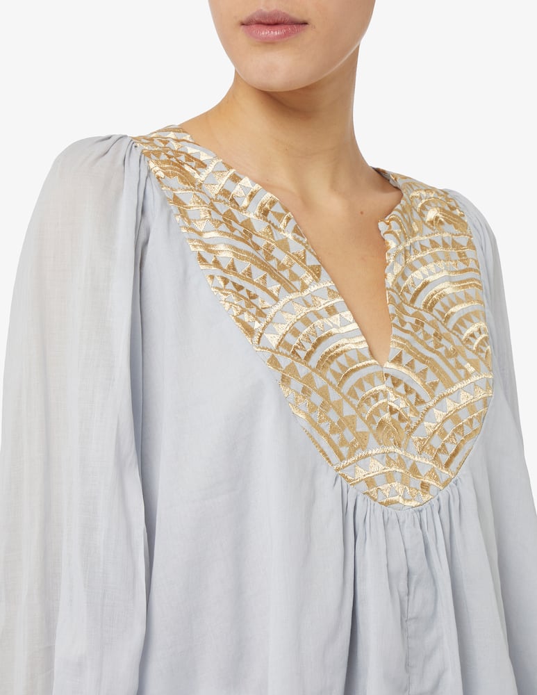 Greek Archaic Kori Bluse in cotone con stampa - immagine 4 Greek Archaic Kori Bluse in cotone con stampa - immagine 4