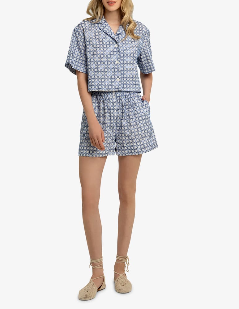 rinascente Greek Archaic Kori Cotton shorts