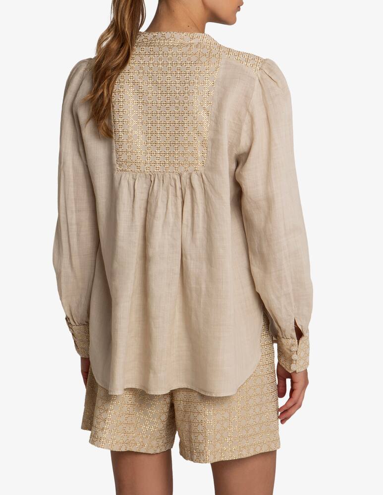 rinascente Greek Archaic Kori Blusa ricamata