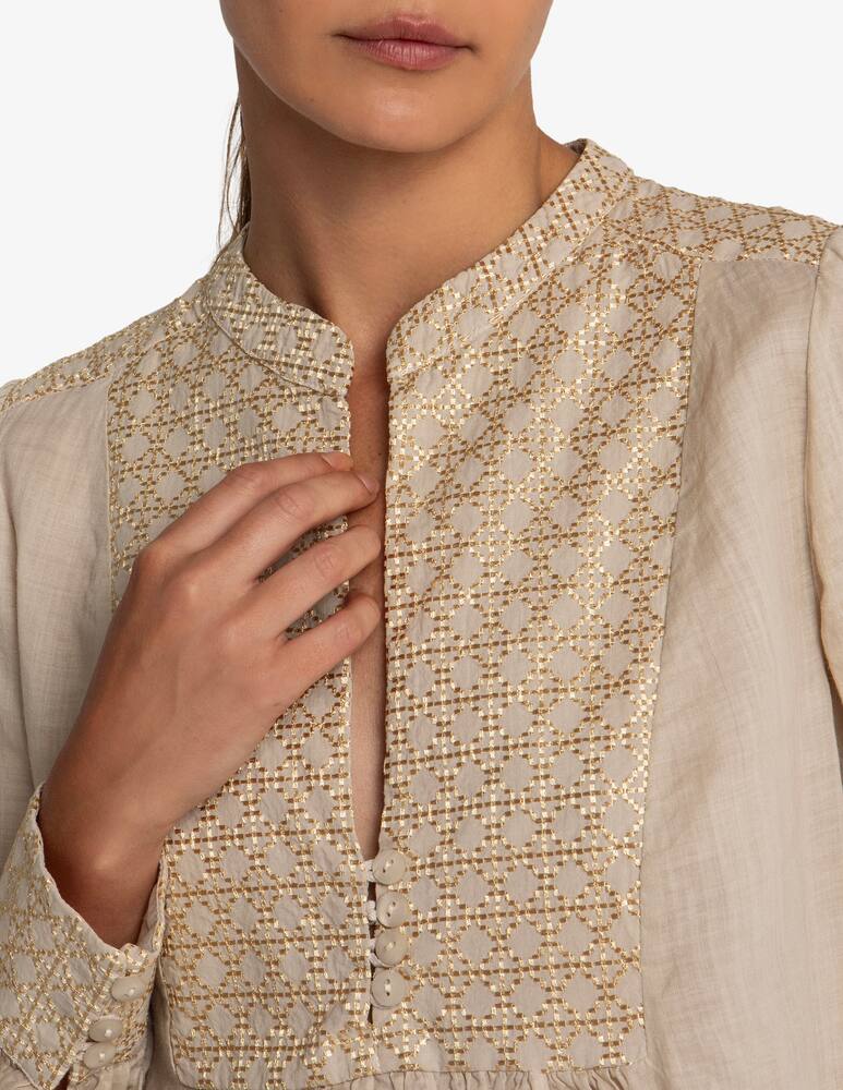 rinascente Greek Archaic Kori Blusa ricamata