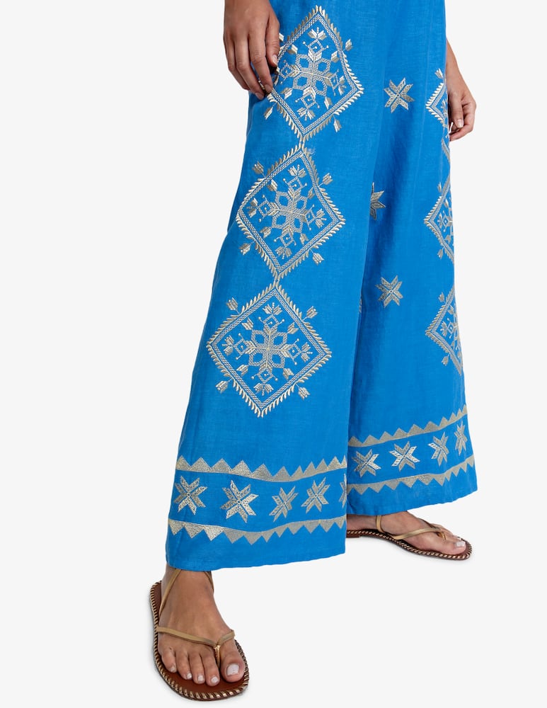 rinascente Greek Archaic Kori Pantaloni ricamati 