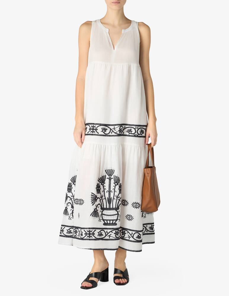 rinascente Greek Archaic Kori Embroidered sleeveless dress