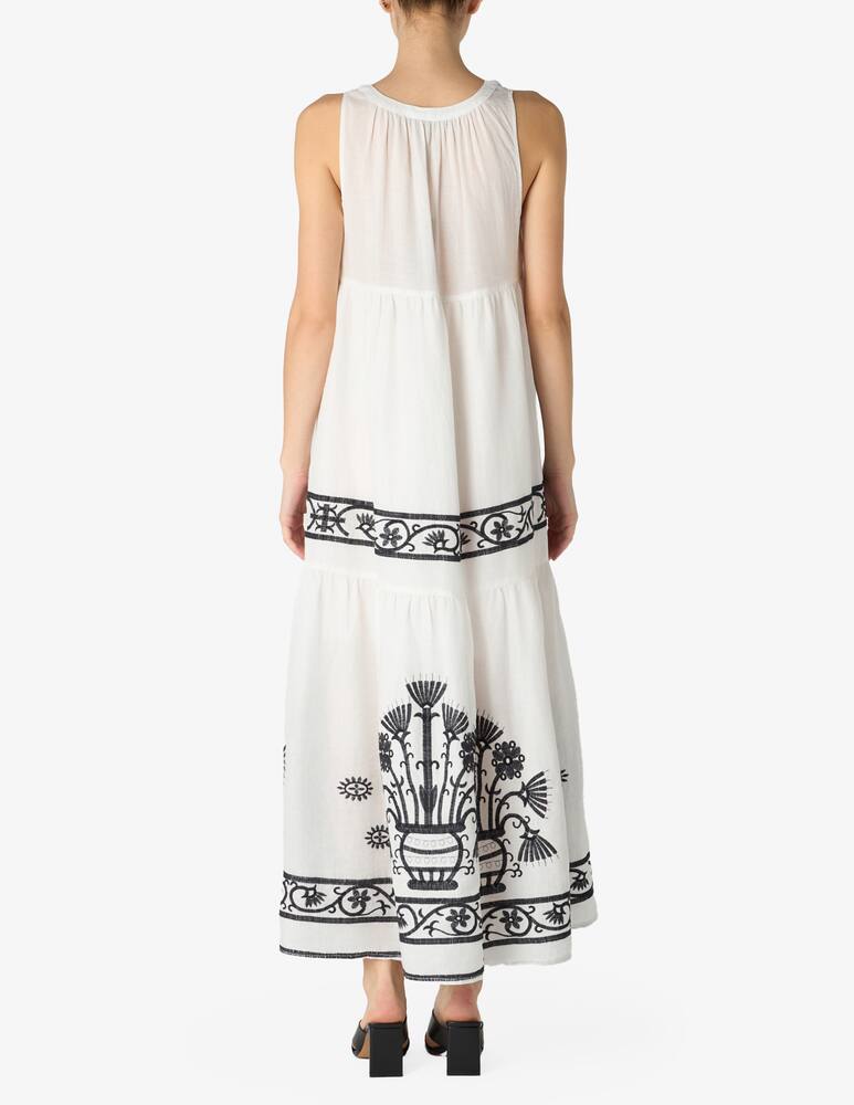 rinascente Greek Archaic Kori Embroidered sleeveless dress