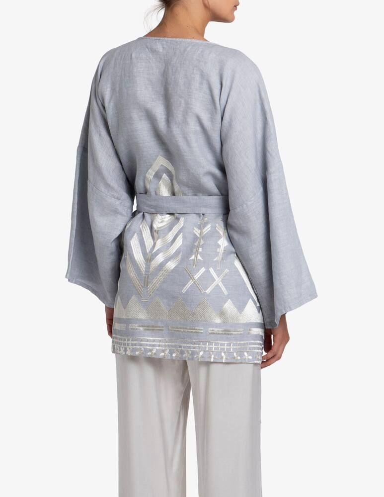 rinascente Greek Archaic Kori Kimono in lino