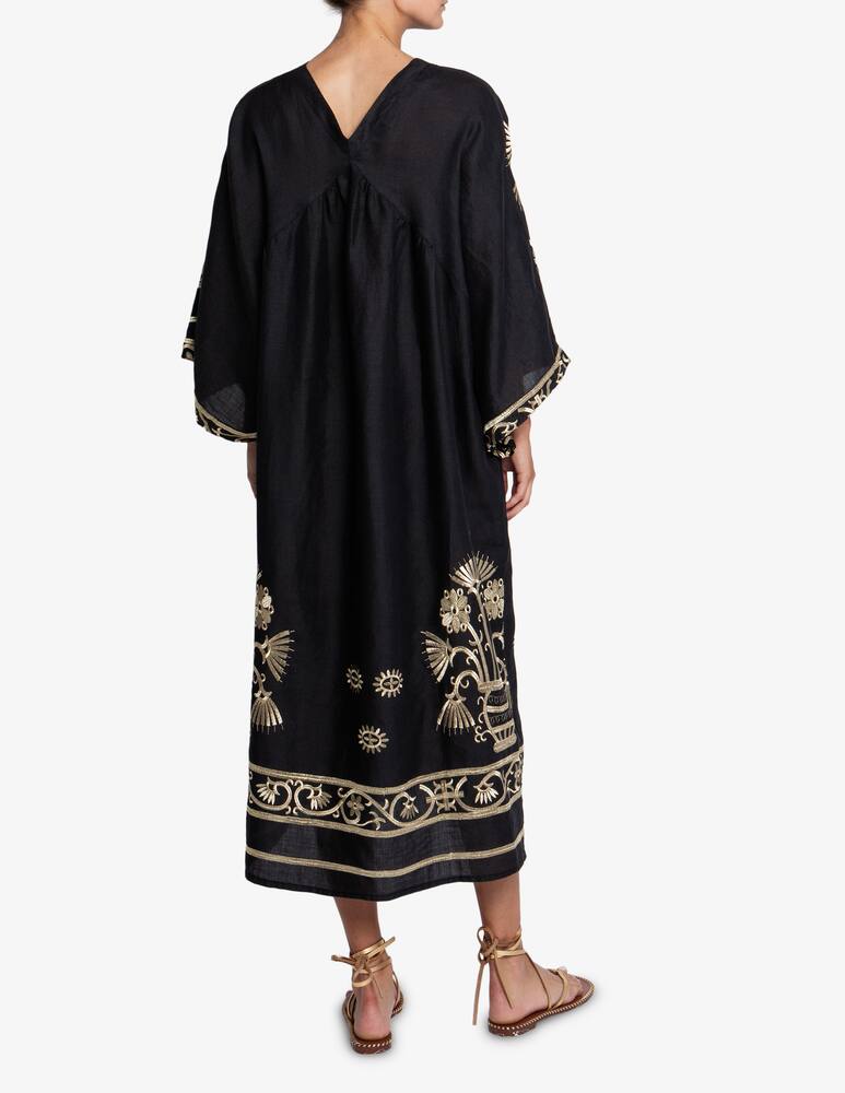 rinascente Greek Archaic Kori Embroidered kaftan dress