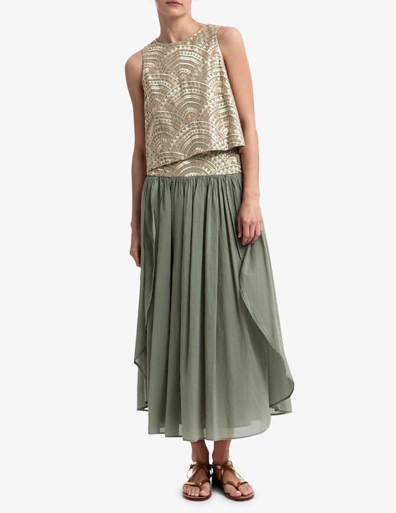 rinascente Greek Archaic Kori Triangle long skirt