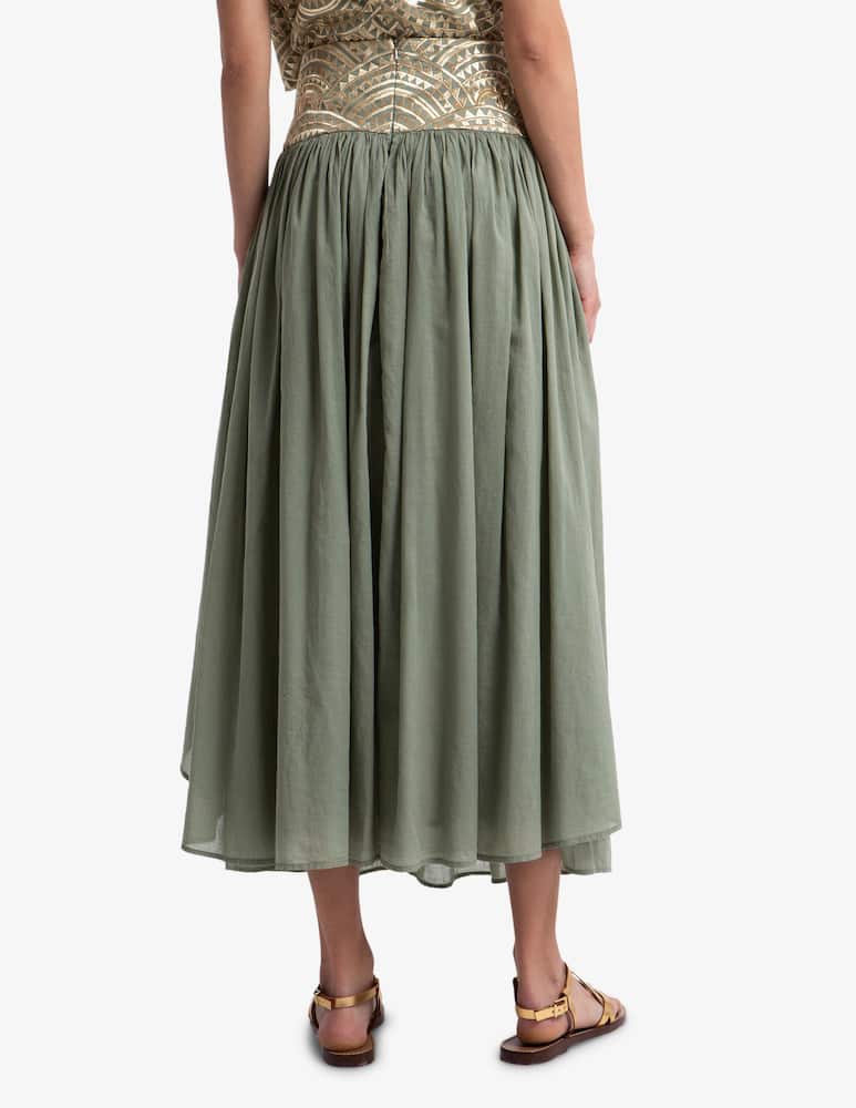 rinascente Greek Archaic Kori Triangle long skirt