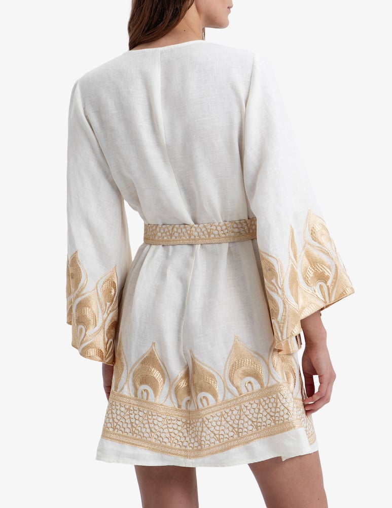 rinascente Greek Archaic Kori Phoenix bell sleeve dress