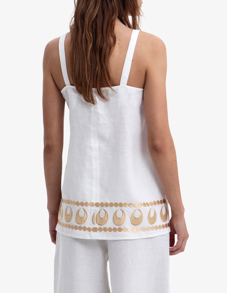 rinascente Greek Archaic Kori Top con spalline Selene