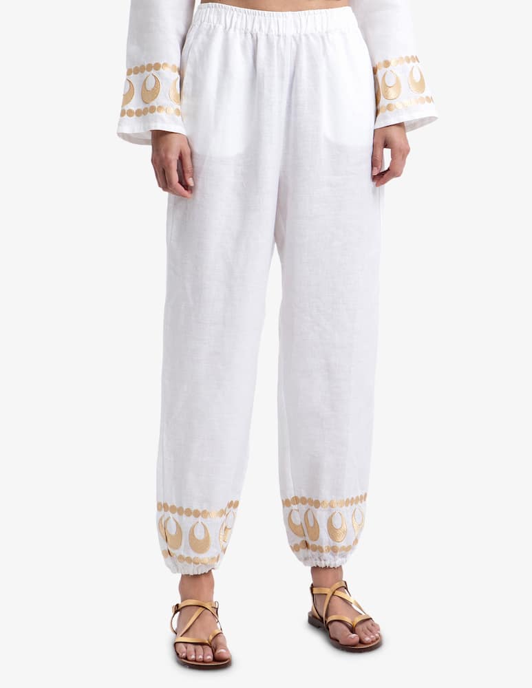 rinascente Greek Archaic Kori Selene elasticated waist trousers