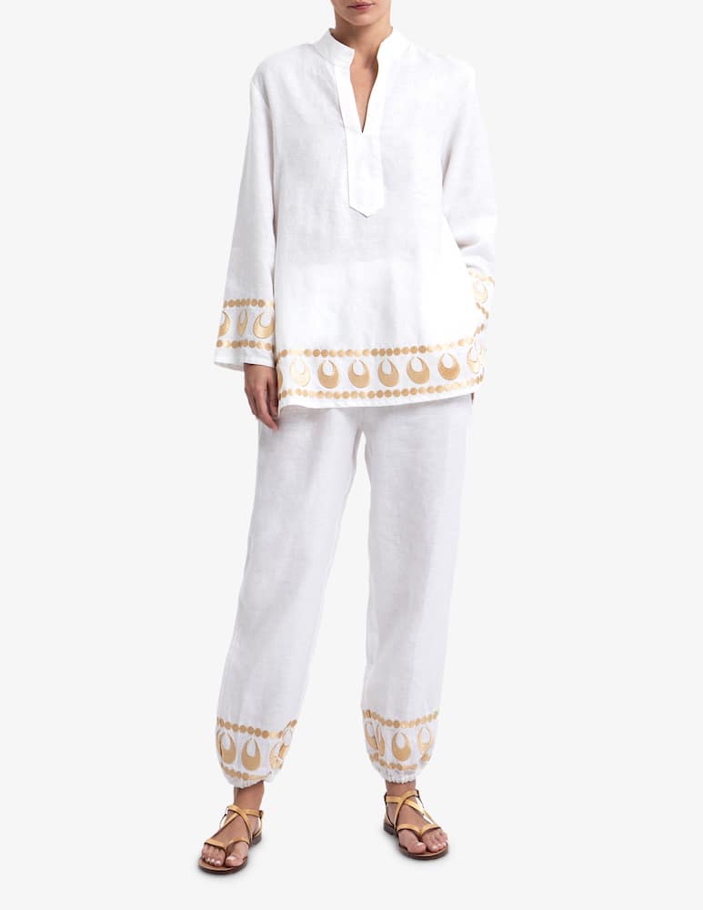 rinascente Greek Archaic Kori Selene elasticated waist trousers