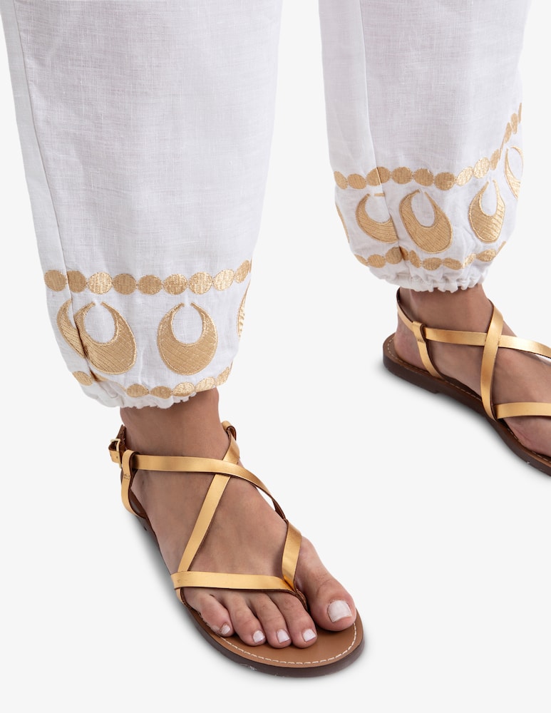 rinascente Greek Archaic Kori Selene elasticated waist trousers