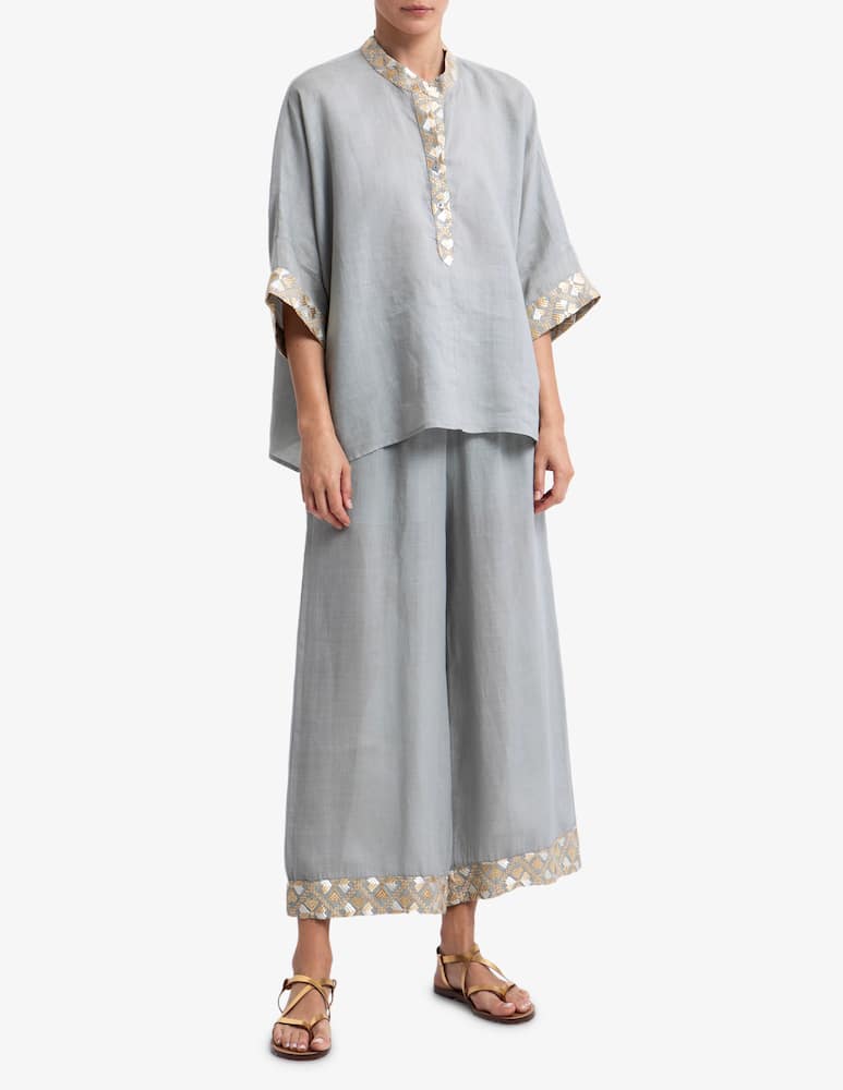 rinascente Greek Archaic Kori Blusa con bottoni