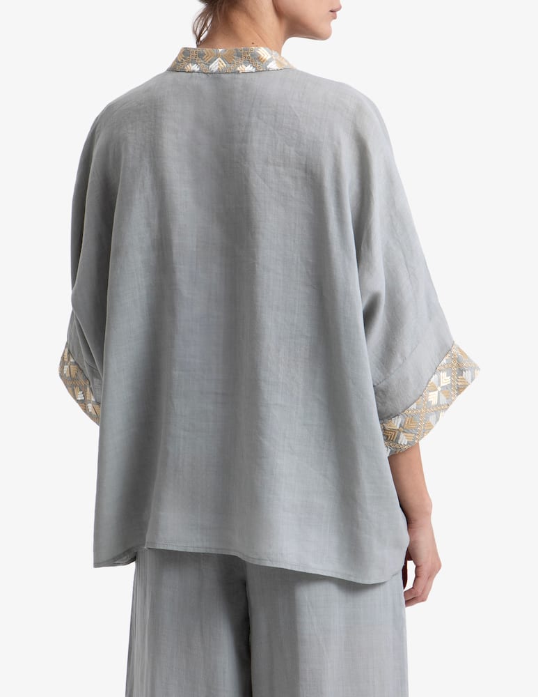 rinascente Greek Archaic Kori Blusa con bottoni