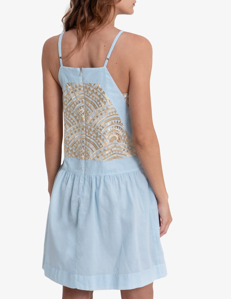 rinascente Greek Archaic Kori Triangle strappy mini dress