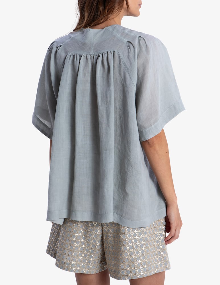 rinascente Greek Archaic Kori Blusa con arricciature