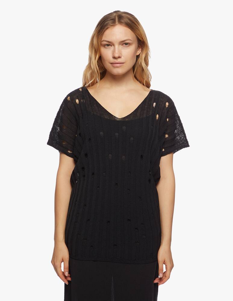 rinascente Sarah Pacini Maglione con scollo a V in lino