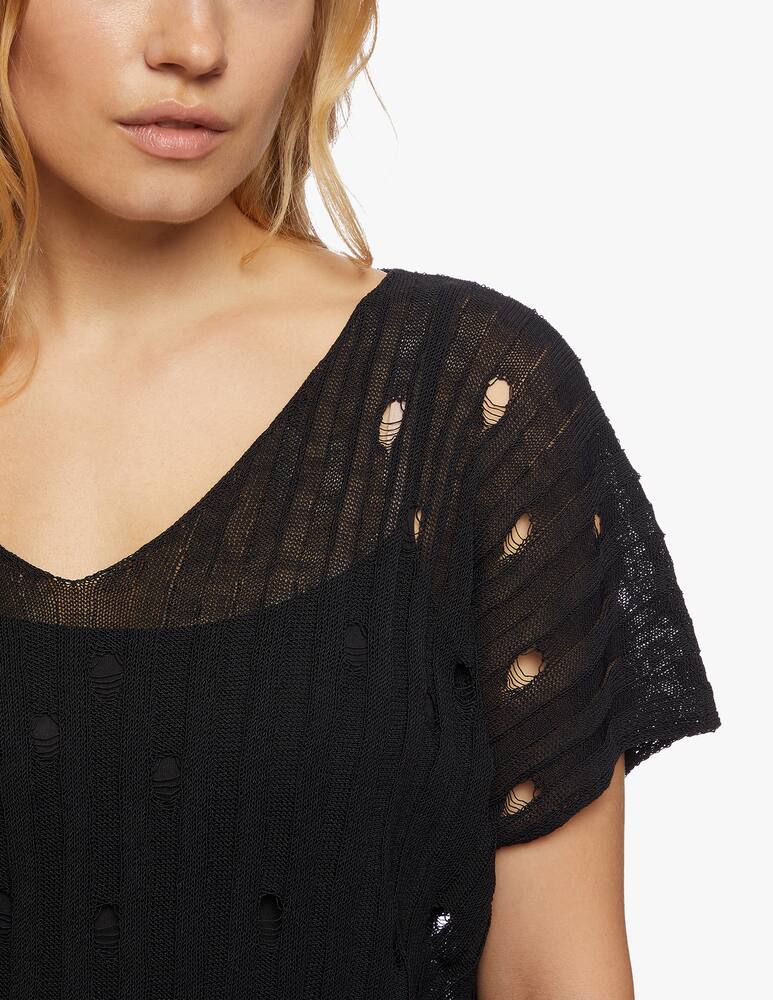 rinascente Sarah Pacini Maglione con scollo a V in lino