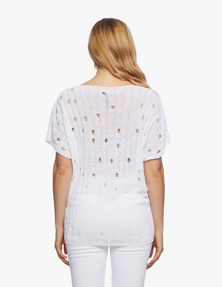Sarah Pacini Linen v neck sweater - picture 2 Sarah Pacini Linen v neck sweater - picture 2