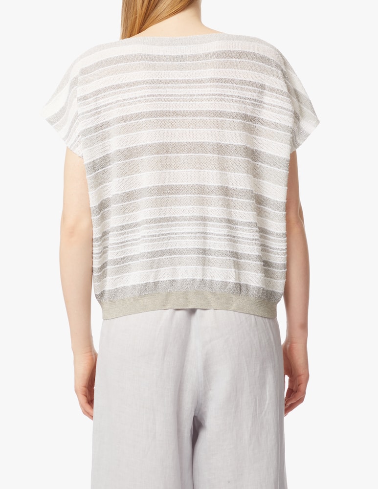 Sarah Pacini Short sleeve crewneck sweater - picture 3 Sarah Pacini Short sleeve crewneck sweater - picture 3