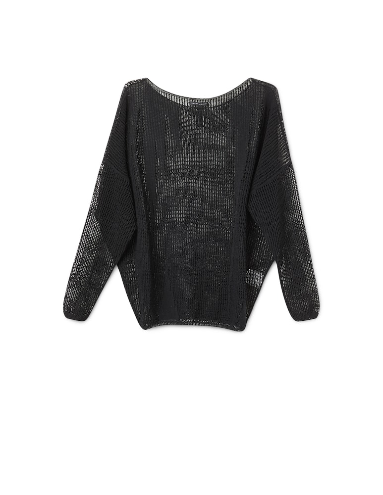 rinascente Sarah Pacini Perforated linen sweter