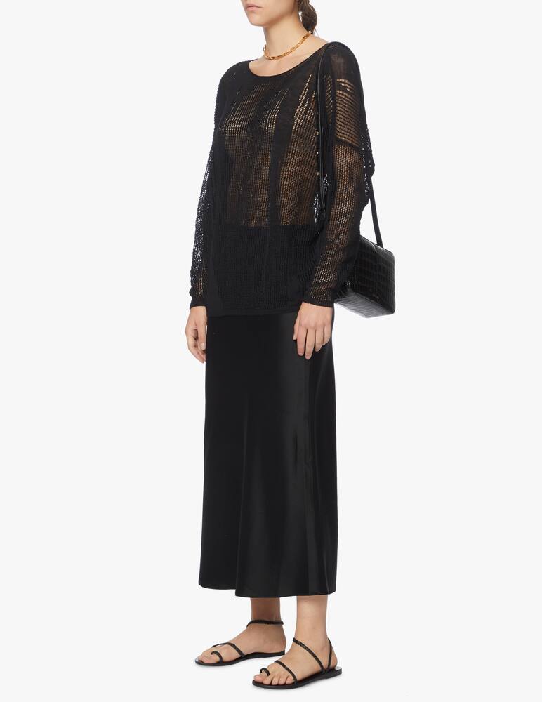 rinascente Sarah Pacini Perforated linen sweter