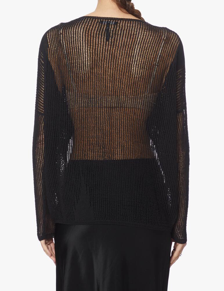 rinascente Sarah Pacini Perforated linen sweter