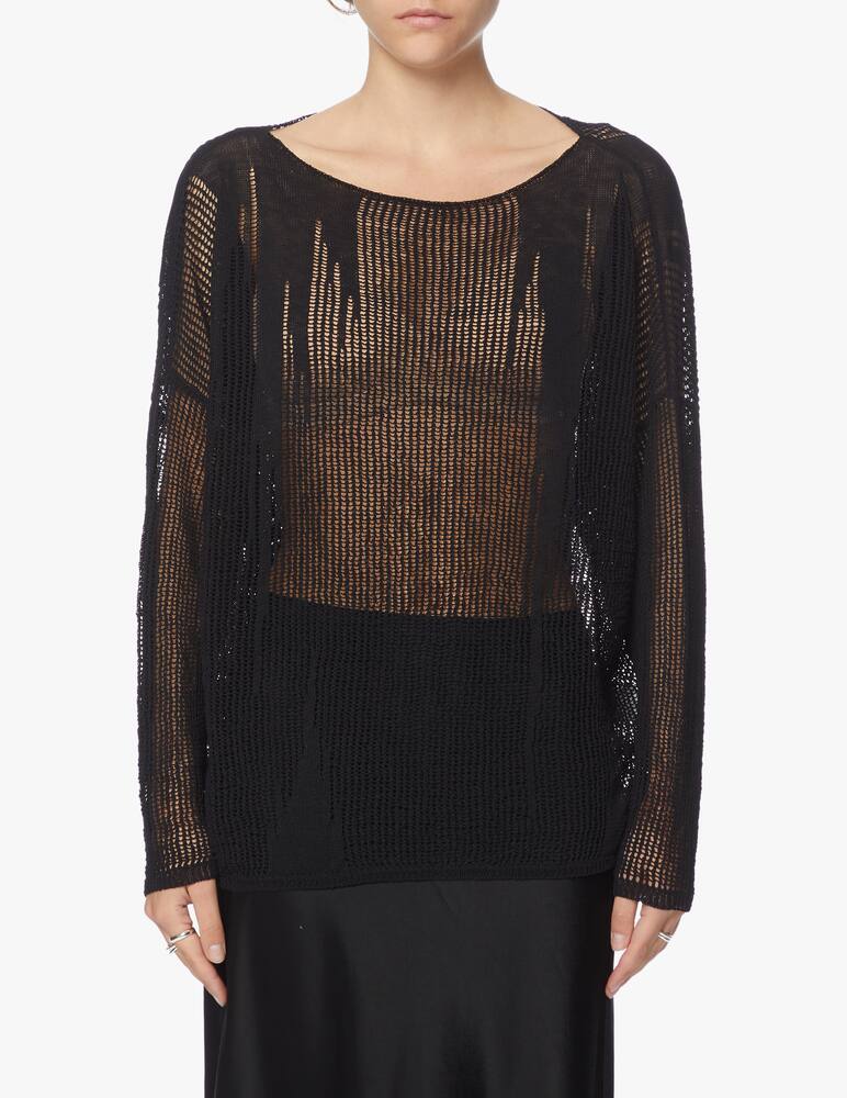 rinascente Sarah Pacini Perforated linen sweter