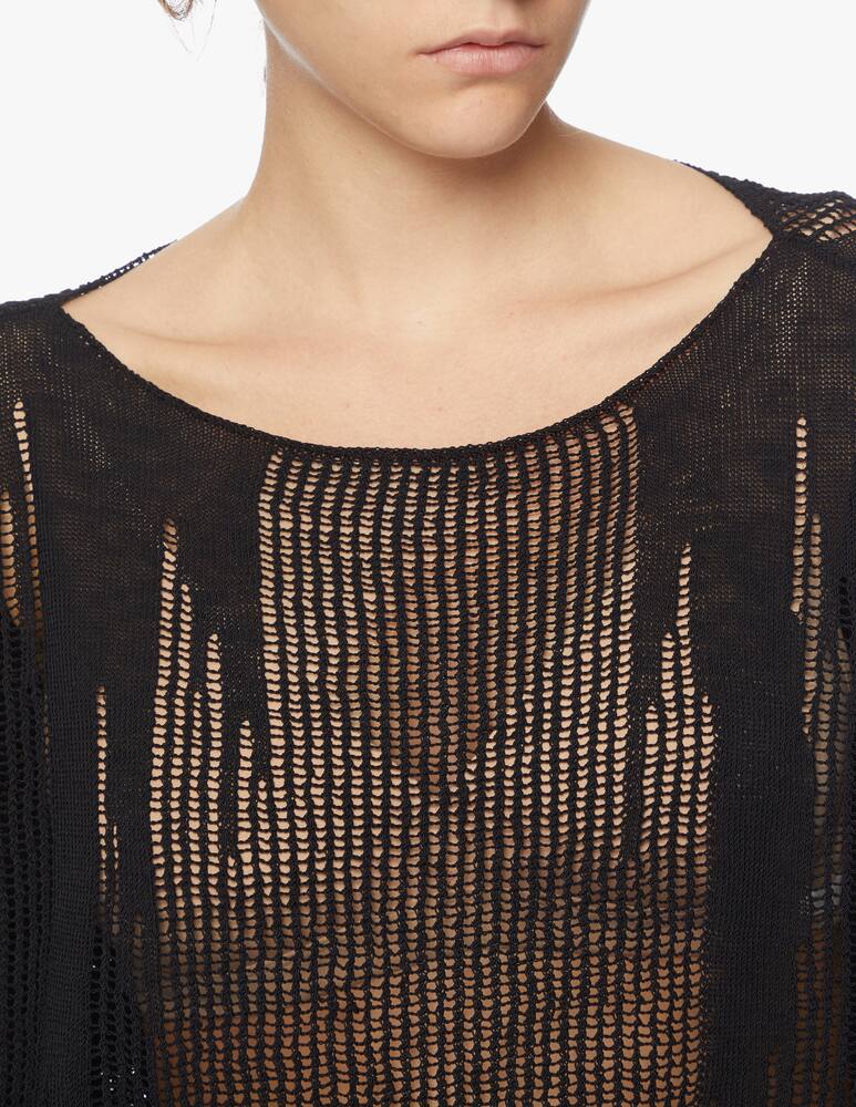 rinascente Sarah Pacini Perforated linen sweter