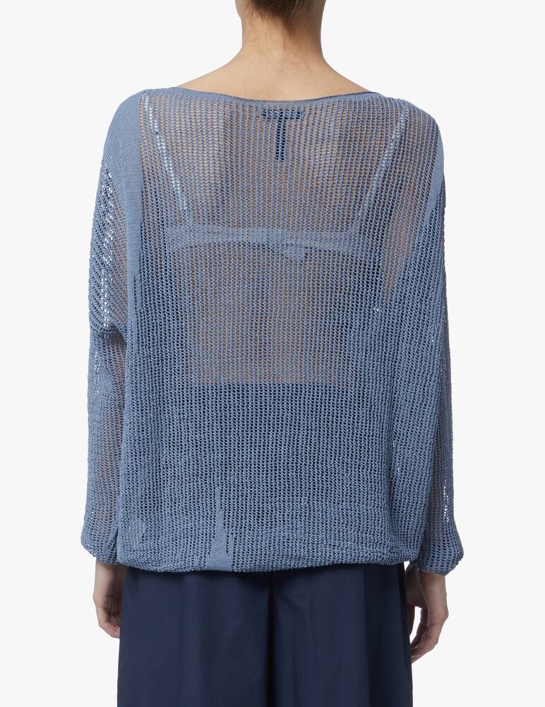 rinascente Sarah Pacini Perforated linen sweter