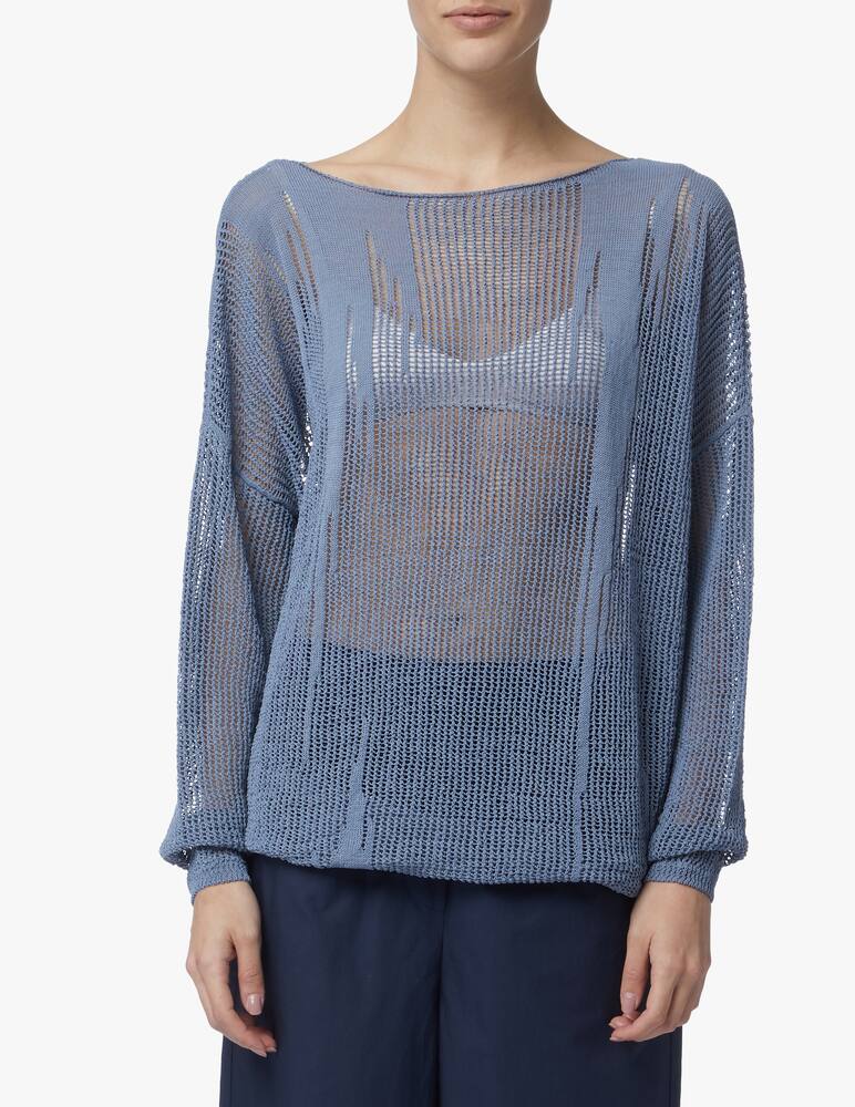rinascente Sarah Pacini Perforated linen sweter