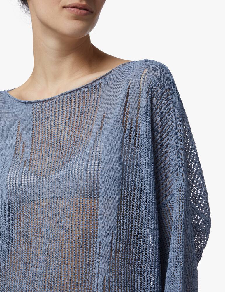 rinascente Sarah Pacini Perforated linen sweter