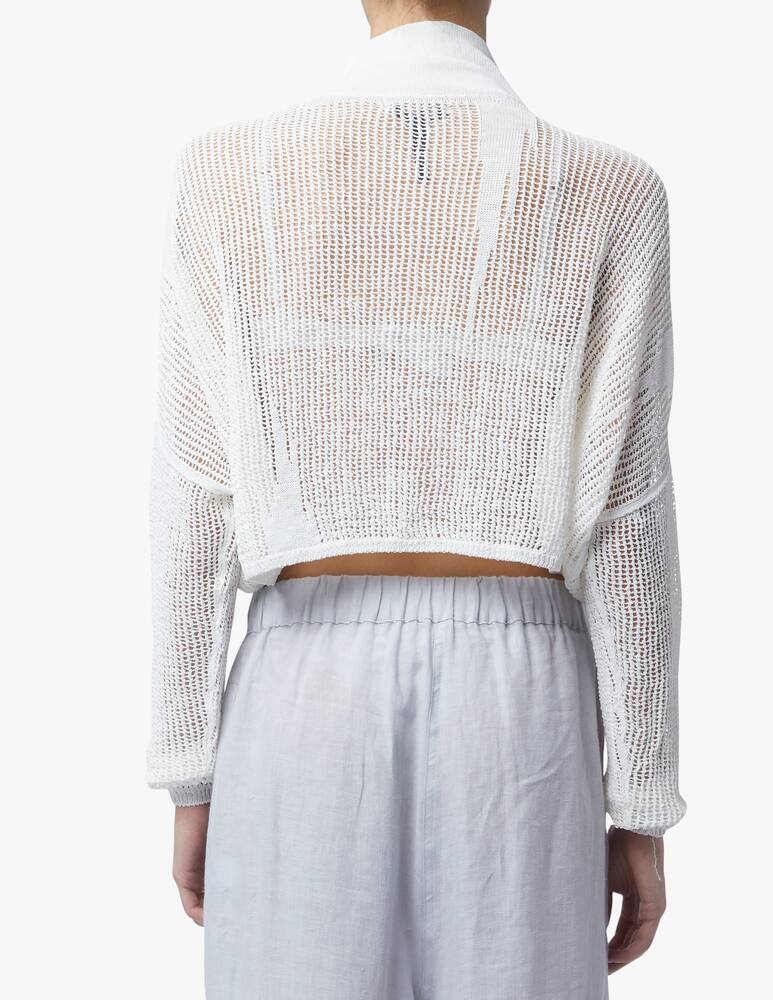 rinascente Sarah Pacini Cardigan traforato in misto lino