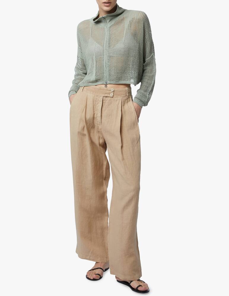 rinascente Sarah Pacini Linen blend perforated cardigan