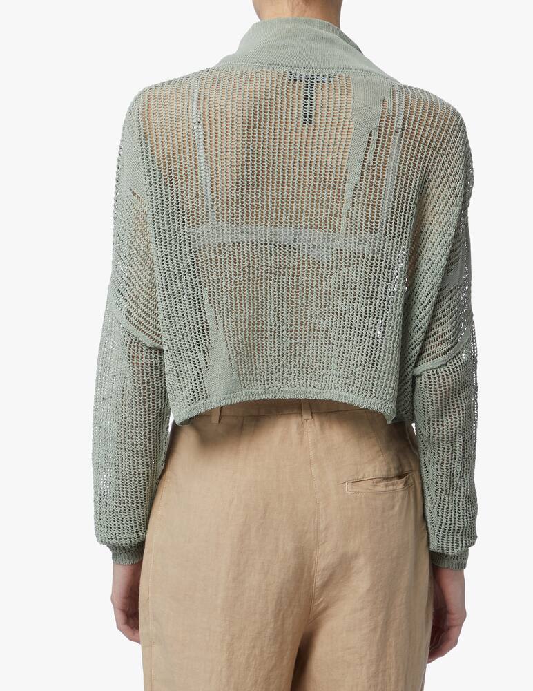 rinascente Sarah Pacini Linen blend perforated cardigan