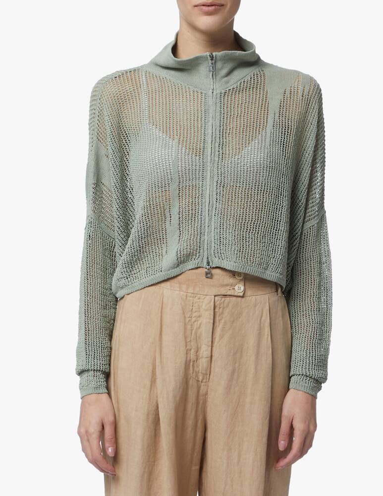 rinascente Sarah Pacini Linen blend perforated cardigan