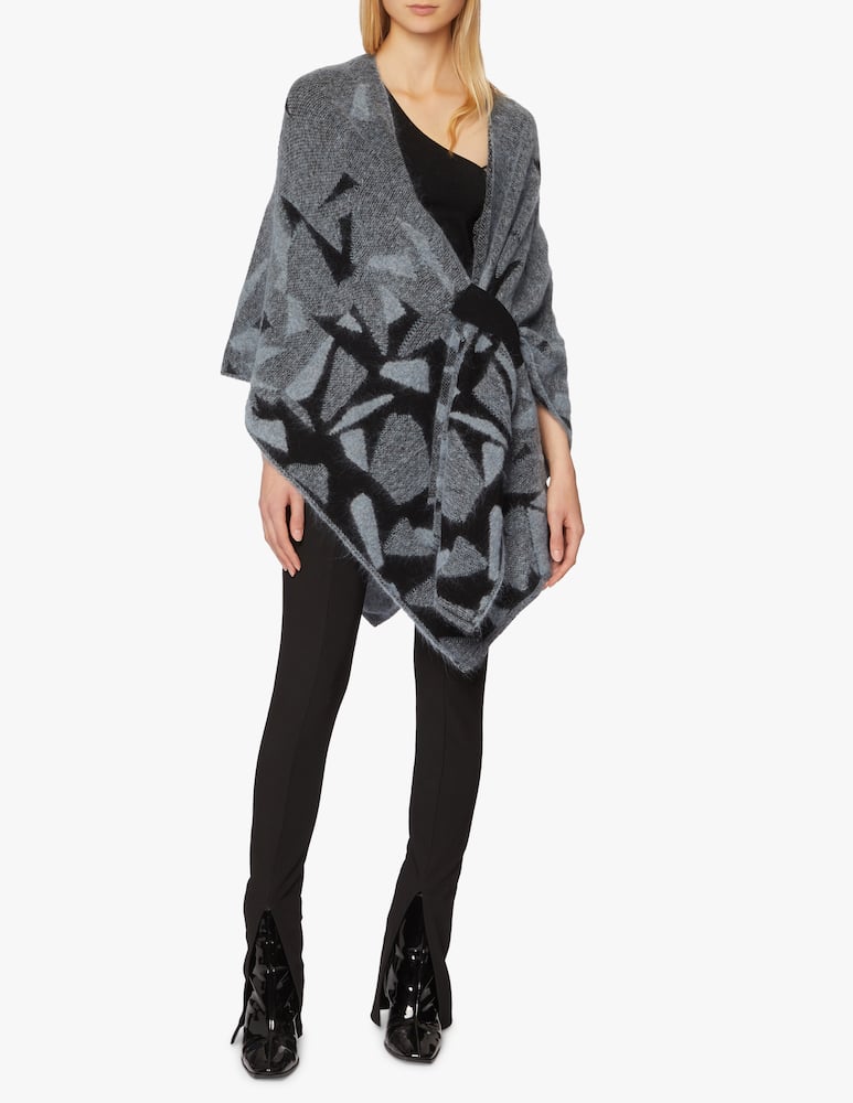 Sarah Pacini Jacquard poncho - picture 2