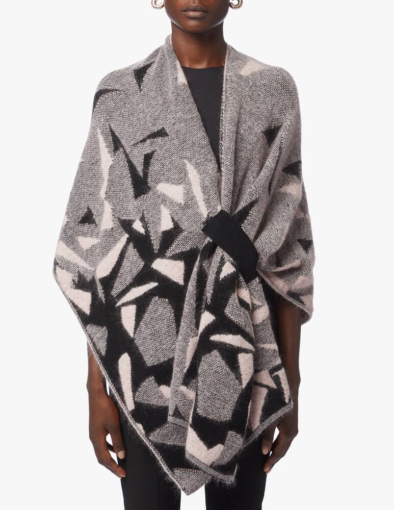 Sarah Pacini Jacquard poncho - picture 4 Sarah Pacini Jacquard poncho - picture 4