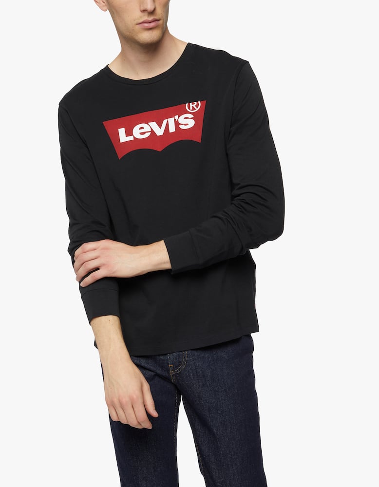 rinascente Levi's Cotton logo long sleeve t-shirt - black