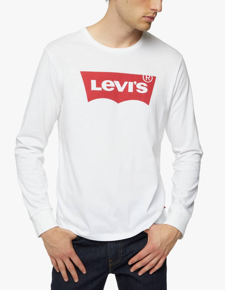 rinascente Levi's T-shirt logo manica lunga in cotone - bianco