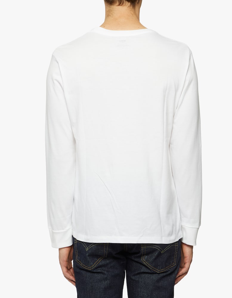rinascente Levi's T-shirt logo manica lunga in cotone - bianco