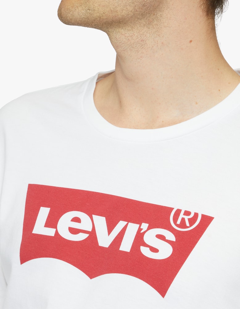 rinascente Levi's T-shirt logo manica lunga in cotone - bianco