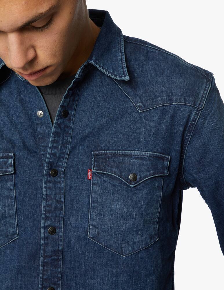 rinascente Levi's Barstow western camicia slim in denim 