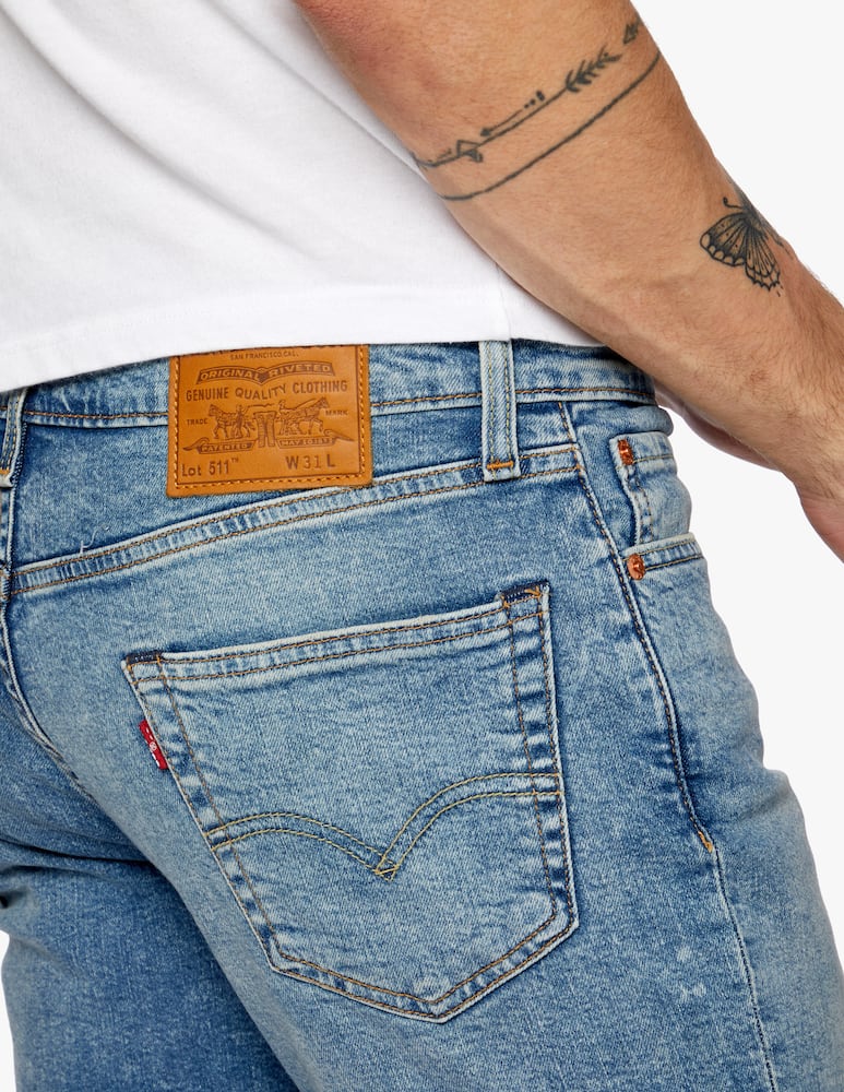 rinascente Levi's 511 slim hemmed short in denim