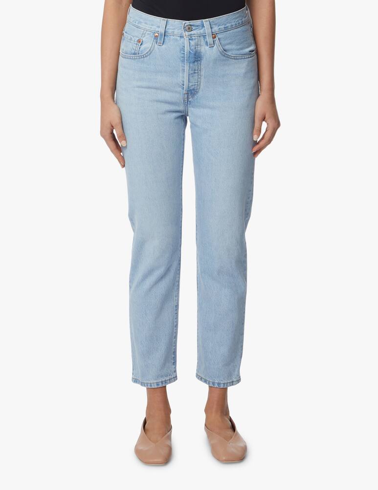 rinascente Levi's 501 High rise straight leg cropped jeans - blue