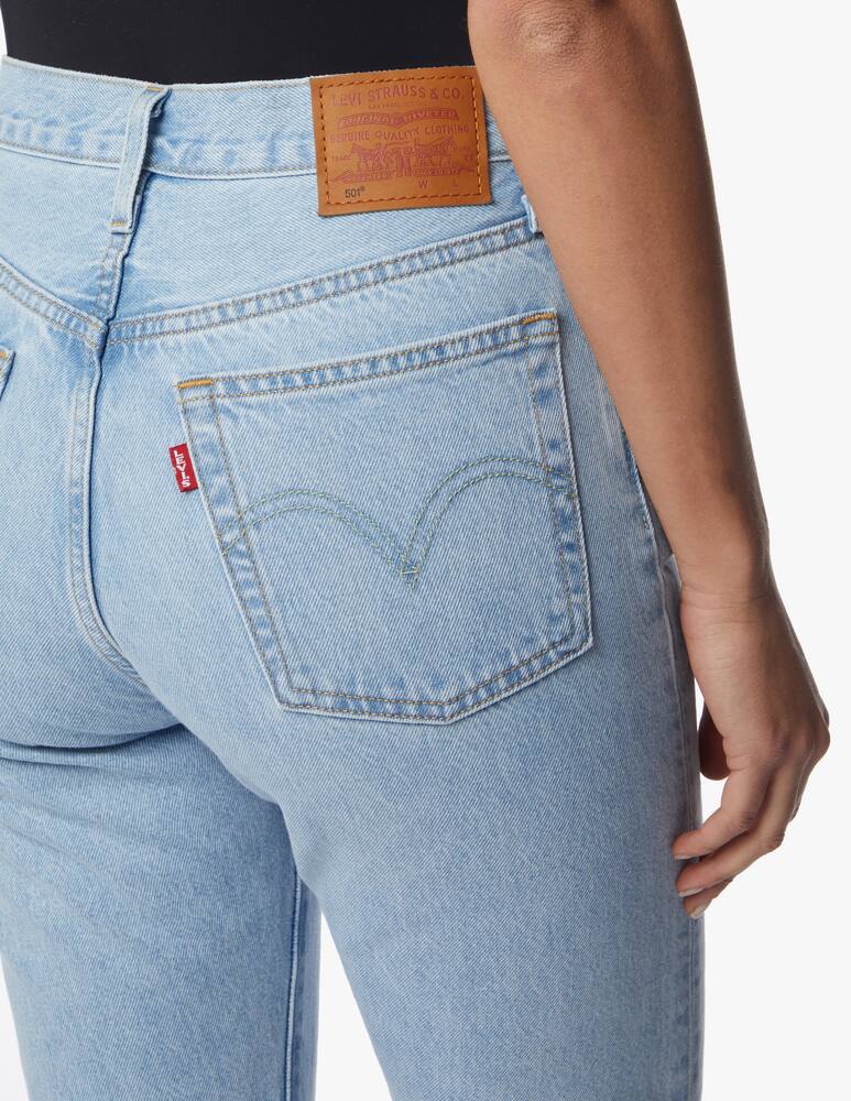 rinascente Levi's 501 High rise straight leg cropped jeans - blue