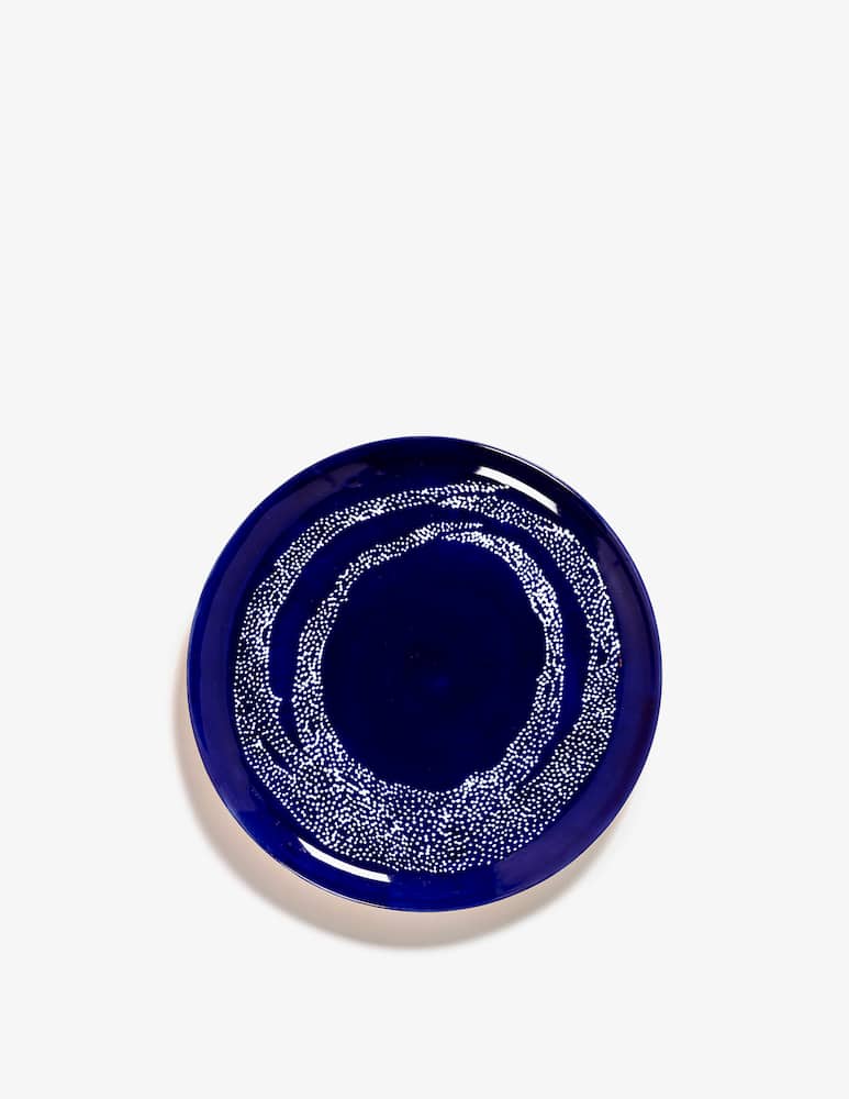 Serax Plate Feast By Ottolenghi Lapis Lazuli Swirl-Dots - picture 1 Serax Plate Feast By Ottolenghi Lapis Lazuli Swirl-Dots - picture 1